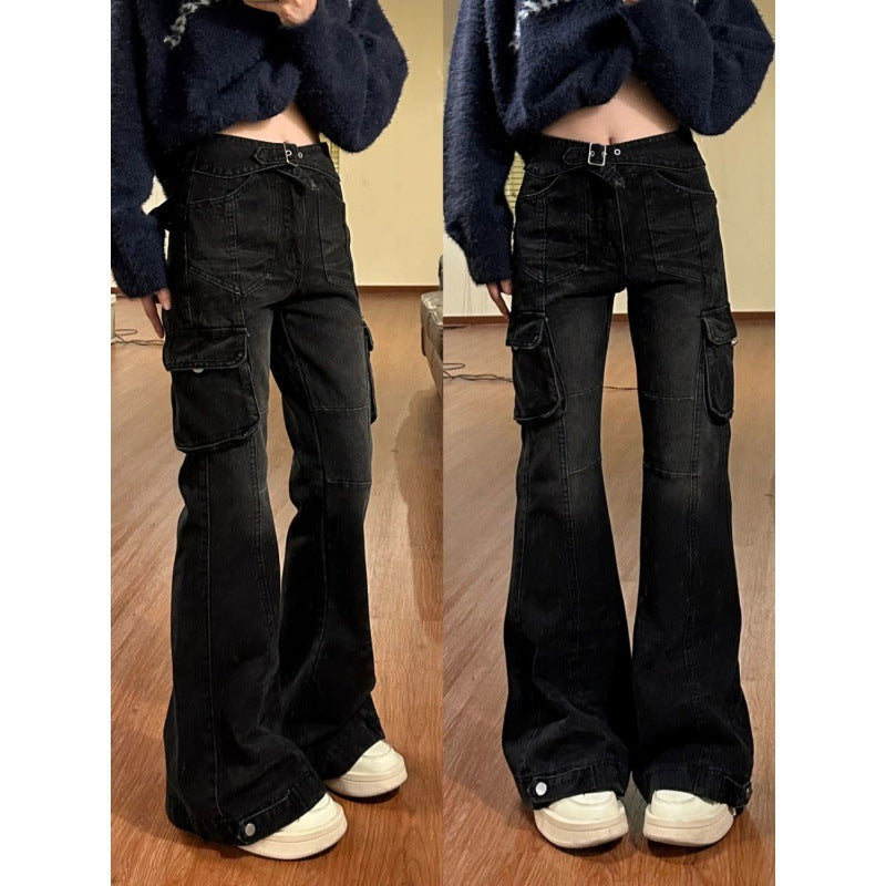 Straight Slimming High Waist Wide Leg Pants