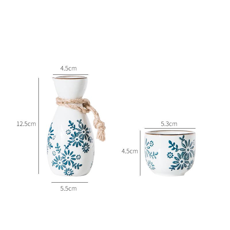 Chinese Style Simple Ceramic Retro Wine Set