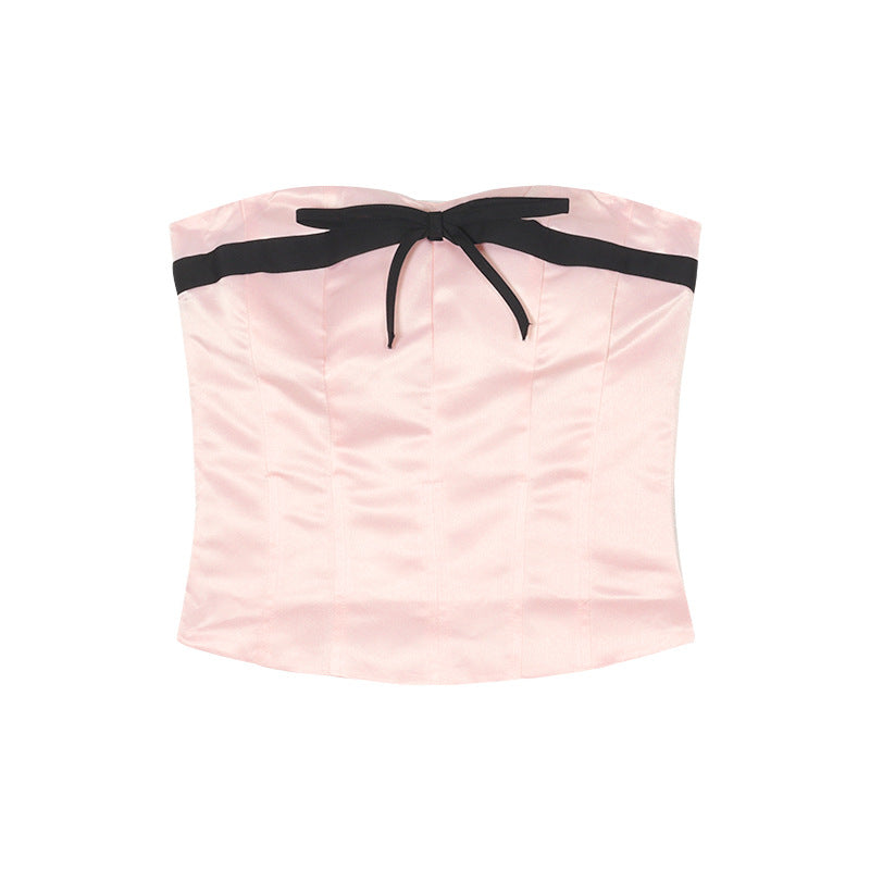 Women's Bow Fishbone Tube Top