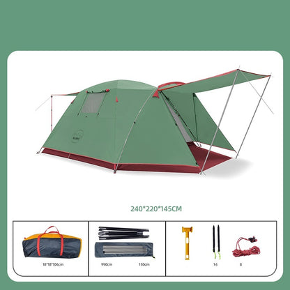 Four Person Outdoor Camping Space Folding And Thickening Tent Rain And Sun Proof Outdoor