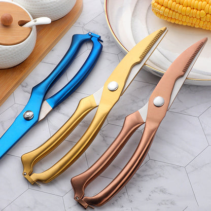 Stainless Steel Chicken Bone Kitchen Spring Household Food Scissors