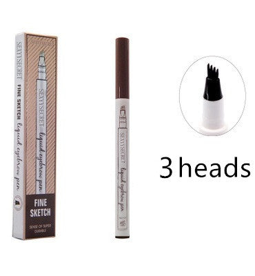 Three - or four-headed eyebrow pencils are waterproof and long-lasting