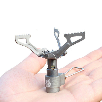 Portable Mini Camping Titanium Stove Outdoor Gas Stove Survival Furnace Stove Pocket Picnic Cooking Gas Burner