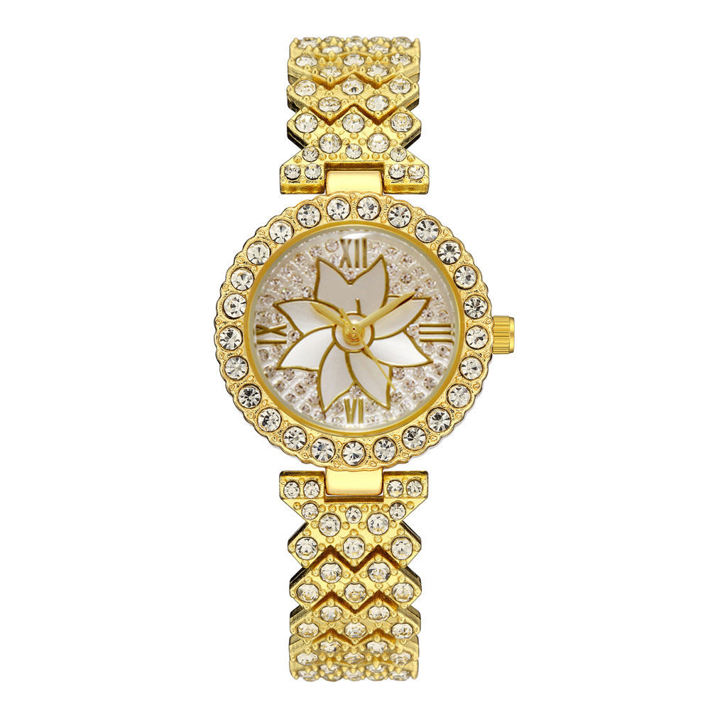 Fashion Temperament Diamond Starry Bracelet Watch Lady Creative Gift Set