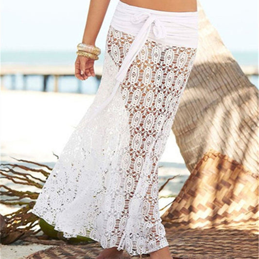 Lace Beach Skirt Solid Beach Bikini