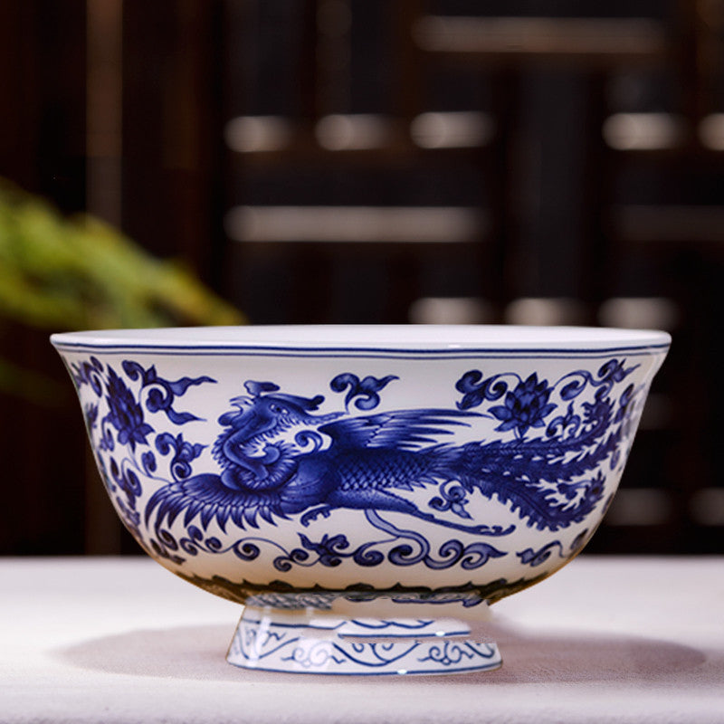 Household Noodle Bowls Ceramic Bone China For Eating