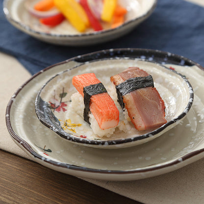 Japanese-style Underglaze Hand-painted Ceramic Plate Tableware