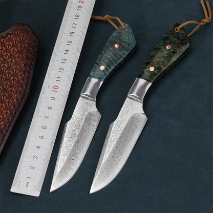 Damascus VG10 Steel Core High Hardness Forging Straight Knife