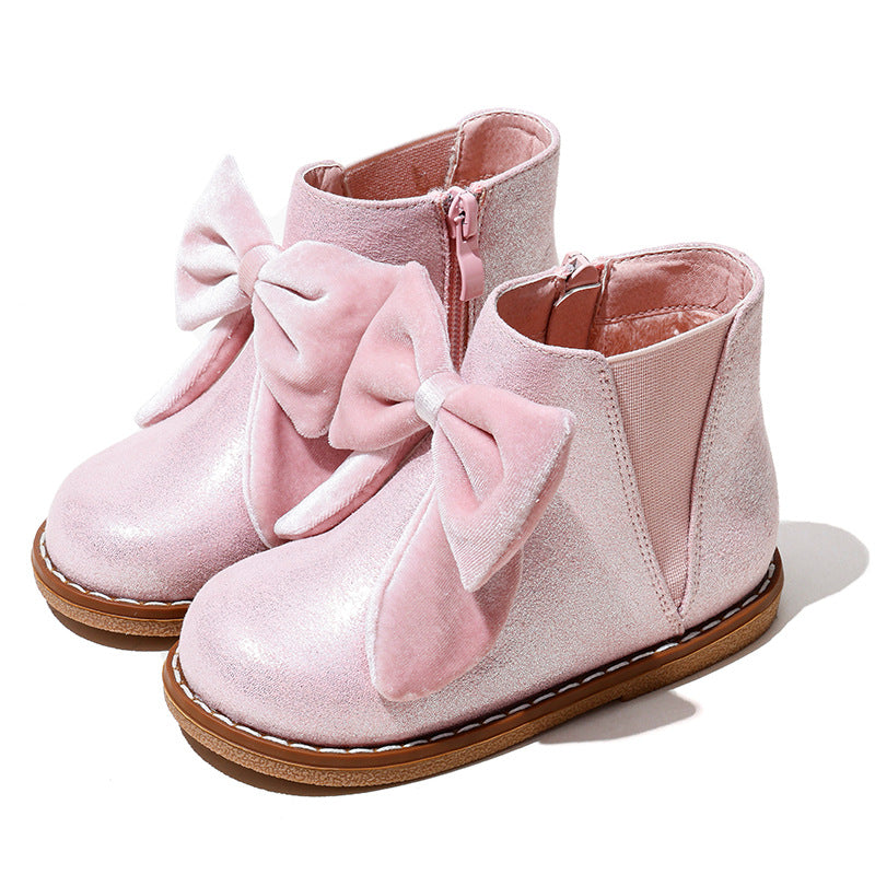 Cute Short Boots Girls Zipper British Style