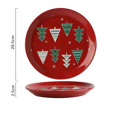 Christmas Ceramic  And Dish Set For Household Soup Bowl And Rice