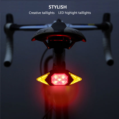 USB Rechargeable Bicycle Turn Signal Wireless Remote Control Mountain Bike Taillight