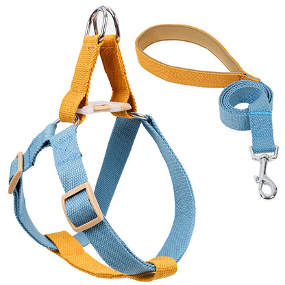 Color Pet Drawstring Leash Vest-style Dog Leash