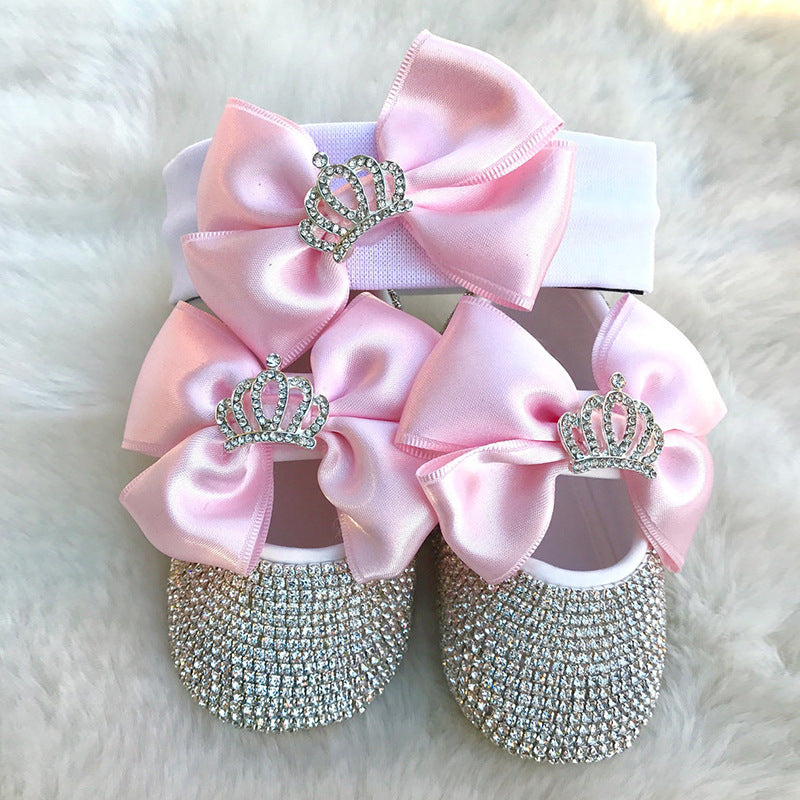 Fashion Children's Photography Props Studio Newborn Baby Rhinestone Shoes