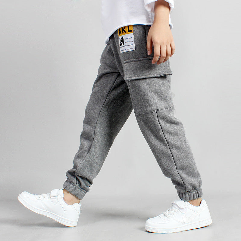 Boys' Knit Overalls And Trousers Casual Pants