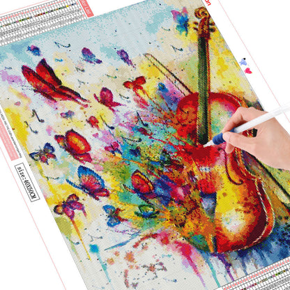 Violin Theme Diamond Painting Full 5D Embroidery Landscape Home Decoration