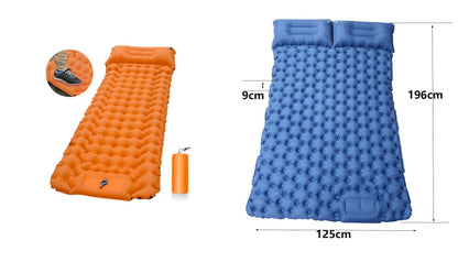 Outdoor Camping Travel Portable Inflatable Cushion Built-in Foot Inflatable