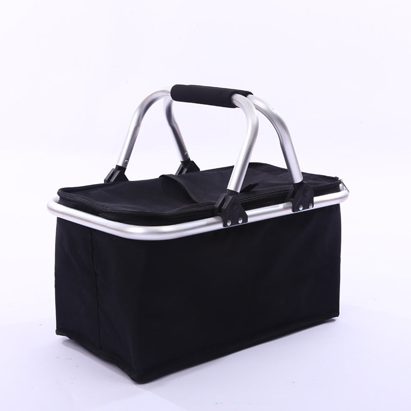 30L Large Folding Picnic Camping Insulated Cooler Hamper Storage Basket Bag