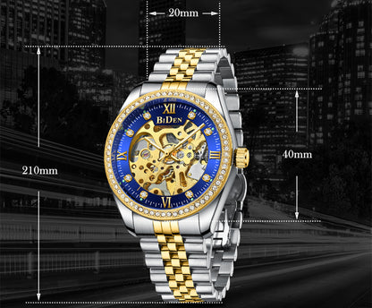 Fashion Solid Steel Band Diamond Watch