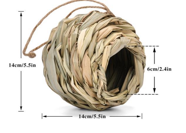 Straw Spherical Round Mouth Outdoor Bird Nest