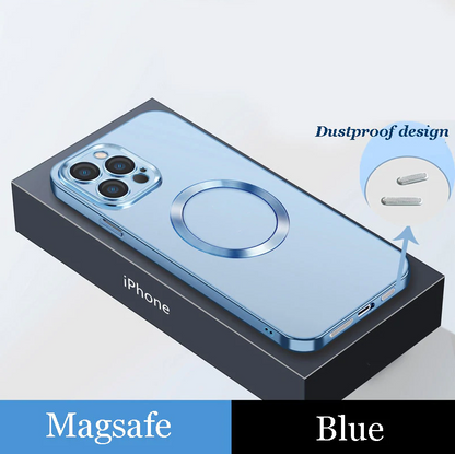 Electroplating Dust Net Wireless Charging Magsafe Magnetic Mobile Phone Case