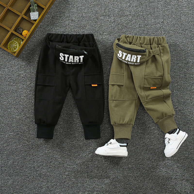 Boys' Spring And Autumn Western Style Casual Pants Children's Workwear