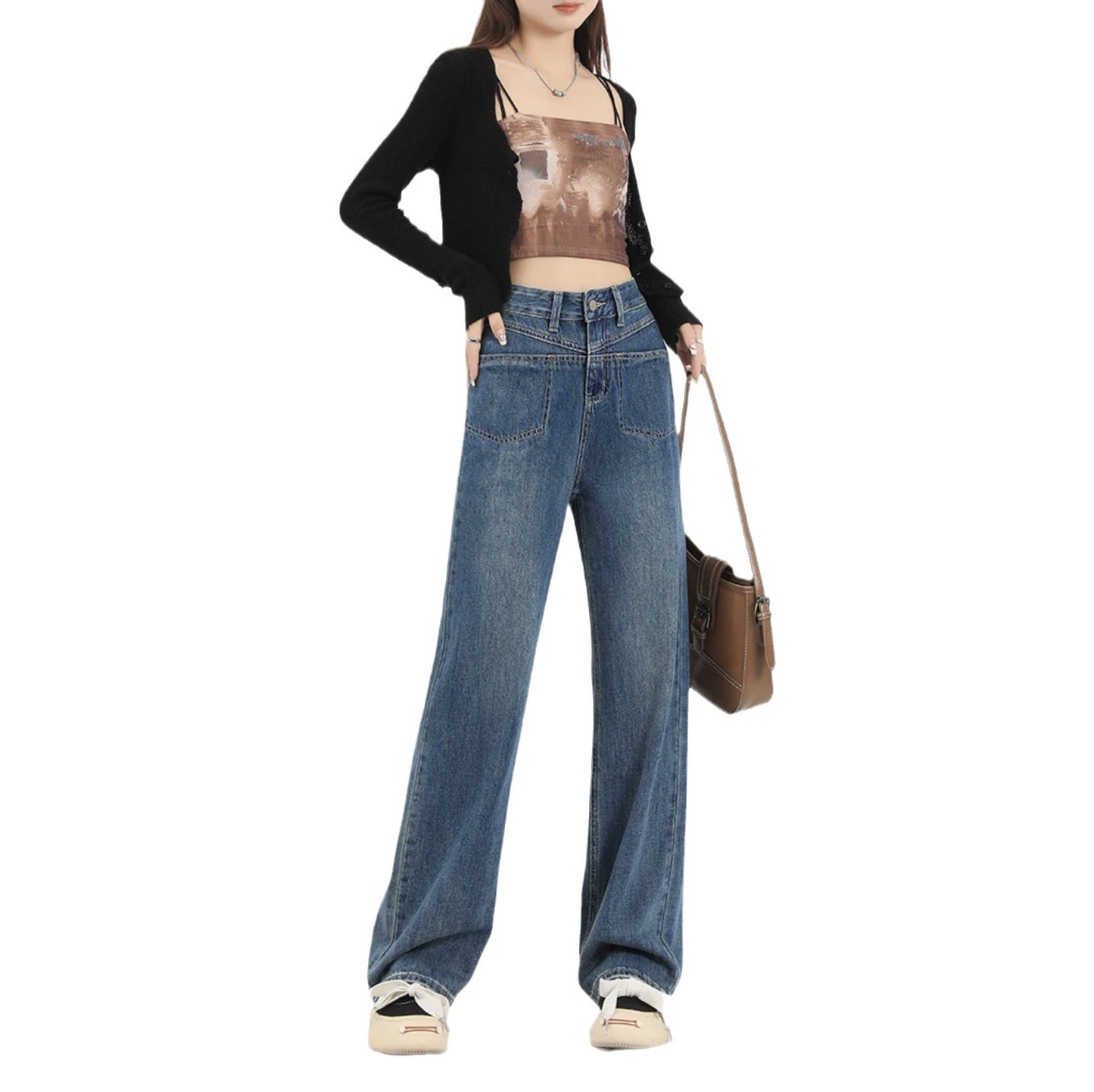 Women's High Waist Loose Jeans