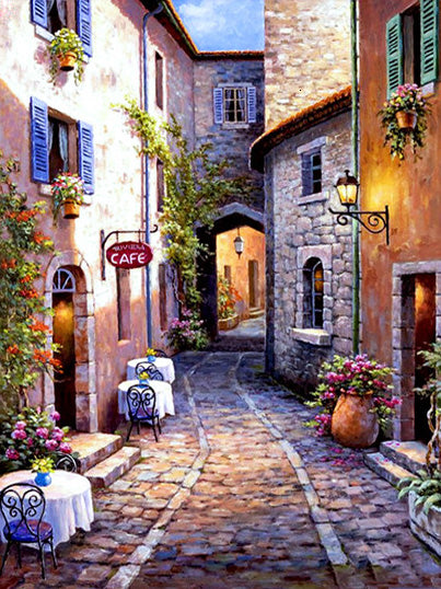 Street Theme Diamond Painting Full 5D Embroidery Landscape Home Decoration