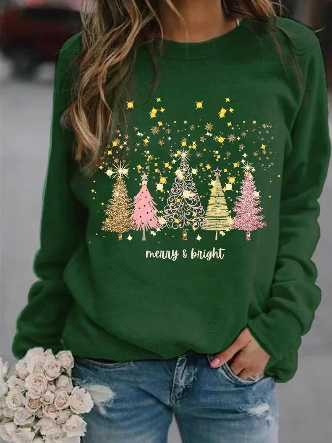 Christmas Printing European And American Style Large Size Sweater