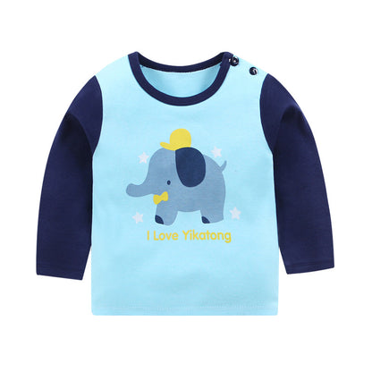 Children's Long-sleeved T-shirt Cotton Single Top