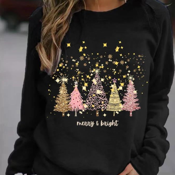 Christmas Printing European And American Style Large Size Sweater