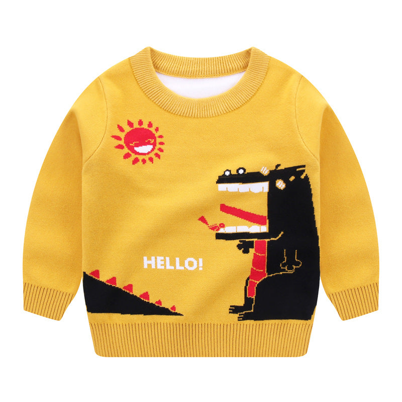 Children's Autumn And Winter New Double-layer Cotton Sweater