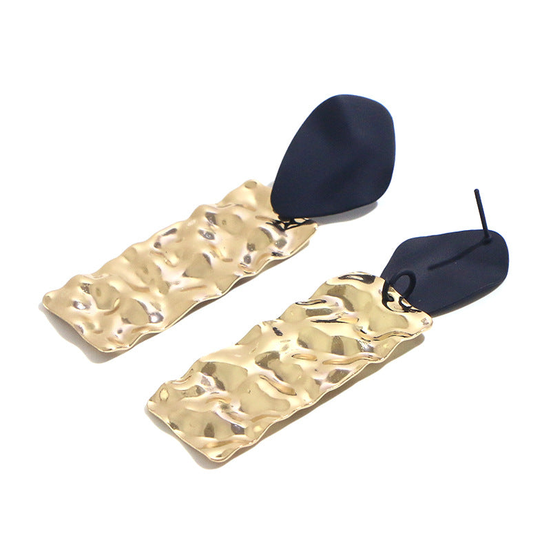 All-match Metal Cold Wind Simple Matte Earrings