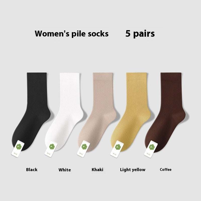 Spring And Summer Thin Anti-Pilling Pure Cotton Women's Socks Sweat-absorbent Breathable