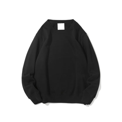 Polar Fleece Round Neck Unisex Solid Color Sweater