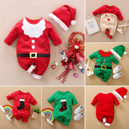 Christmas Clothes Spring And Autumn Baby Onesies