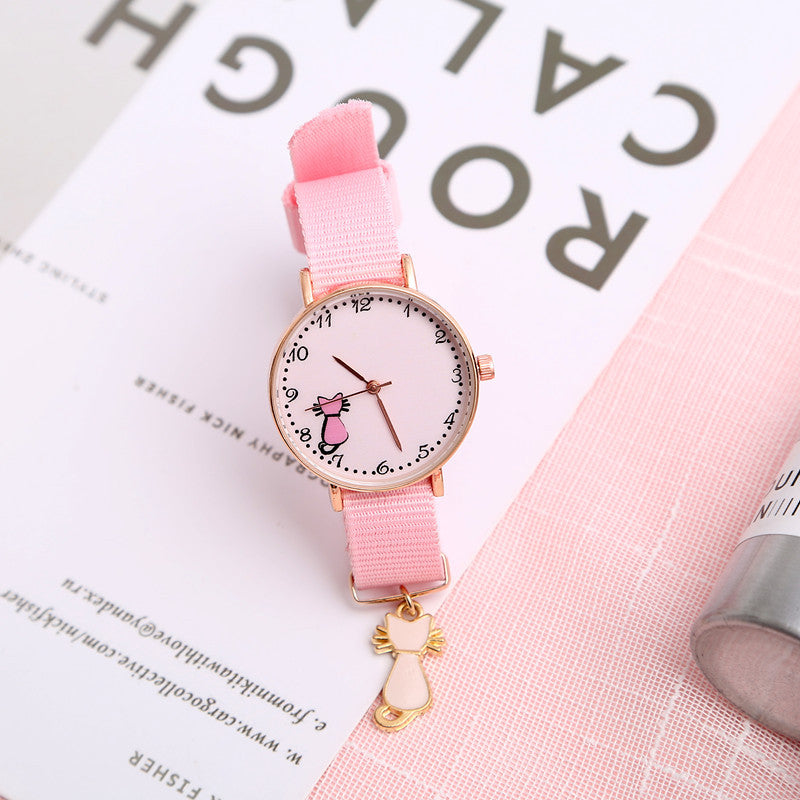 Girl Heart Watch Girl Cute Pendant Macaron Female Watch Ins Student Pendant Watch