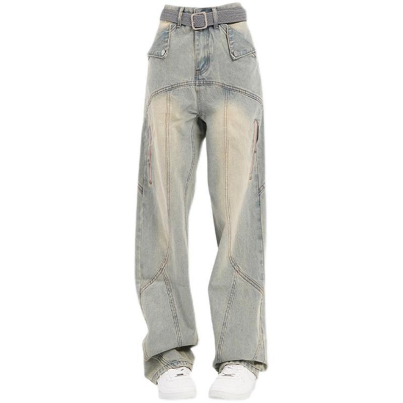 Women's Retro Straight American-style Wide-leg Jeans