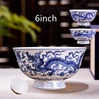 Household Noodle Bowls Ceramic Bone China For Eating