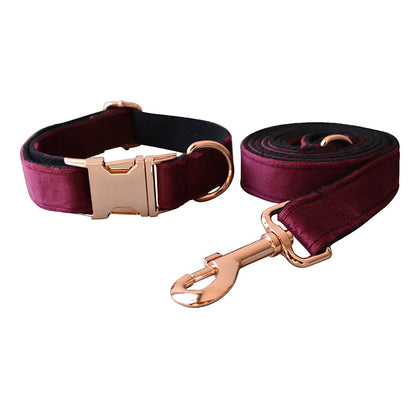 Velvet Dog Collar Double Microfiber Bowknot Pet Products