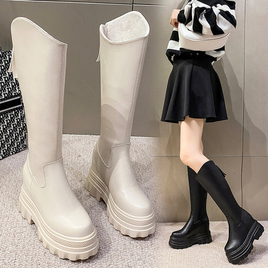 Women's Korean Style Slim But Knee Boots