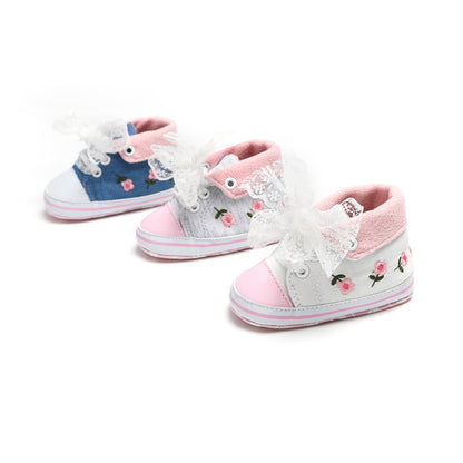 Help Embroidered Baby Princess Shoes