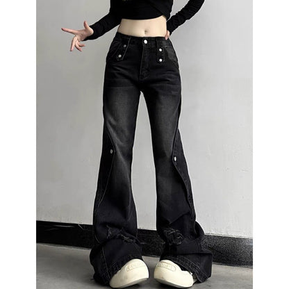 Slightly Flared Jeans Women's Street Slim Fit