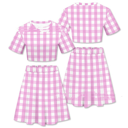 Children's Dress Plaid Digital Printing