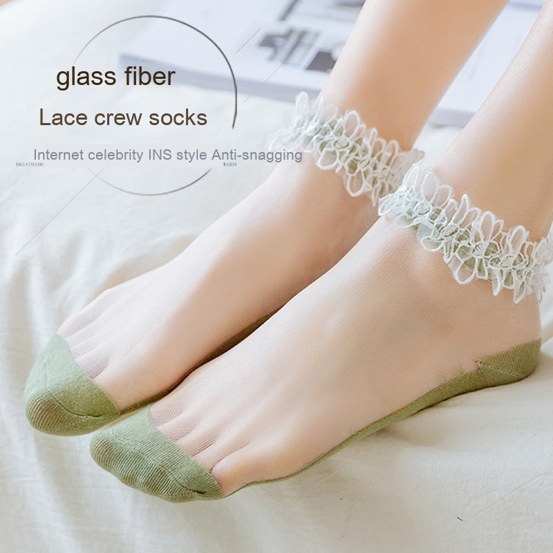 Women's Spring Summer Transparent Socks