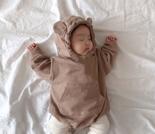 Long Sleeve Clothes Hoodie Jumpsuit Baby Korean Romper