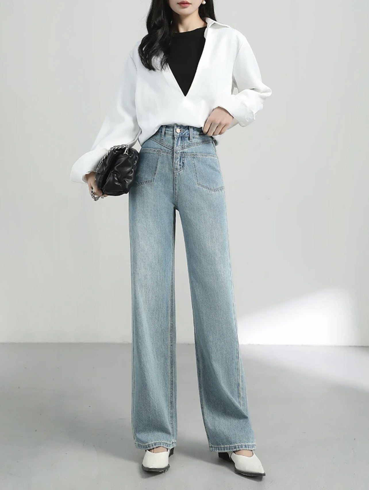 Fashion Personality Wide Leg Jeans For Women