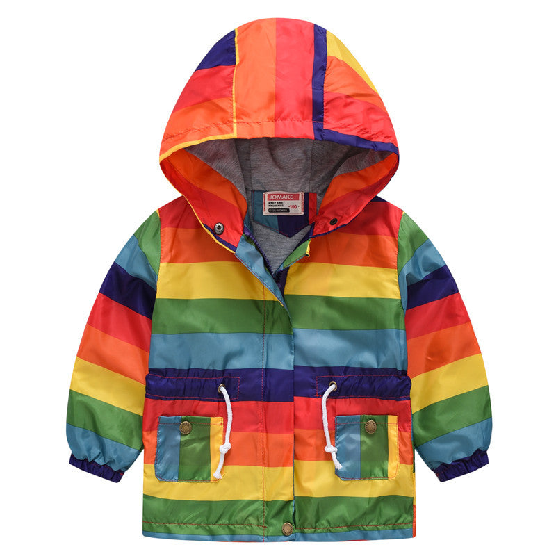 Spring And Autumn Thin Hooded Baby Cute Zipper Sweater Children's Jacket