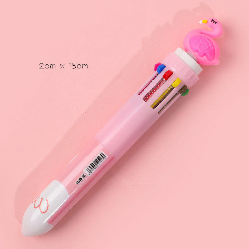 Girly Heart Cartoon Multicolor Press Ballpoint Pen