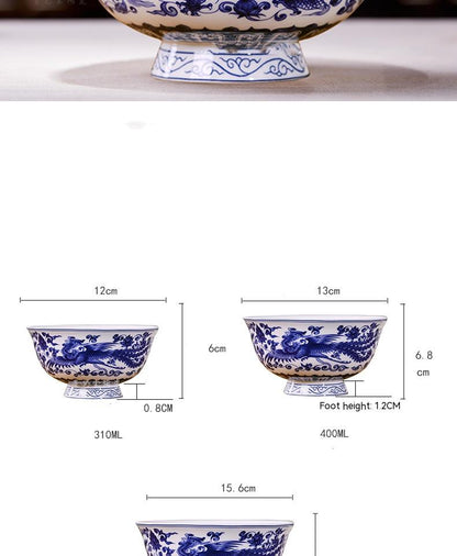 Household Noodle Bowls Ceramic Bone China For Eating