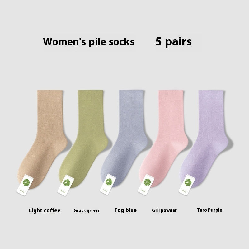 Spring And Summer Thin Anti-Pilling Pure Cotton Women's Socks Sweat-absorbent Breathable